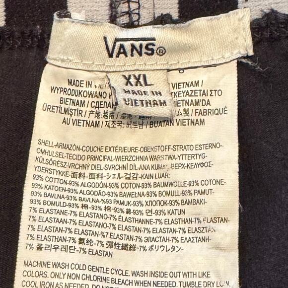 Vans Checkerboard Waist Band Black White Size XXL Leggings - Picture 6 of 6